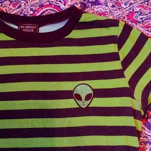 Green alien top